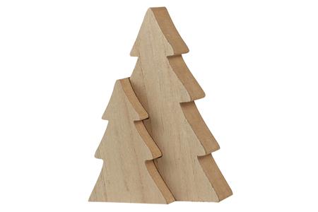 Sapin en bois partie amovible 14.5x10.5x2.5 cm