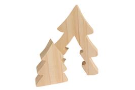 Sapin en bois partie amovible 14.5x11x2 cm