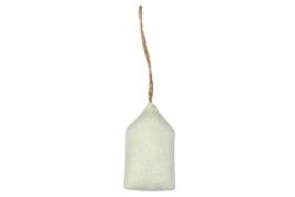 Suspension maison tissu coton naturel 8x4.5x2 cm