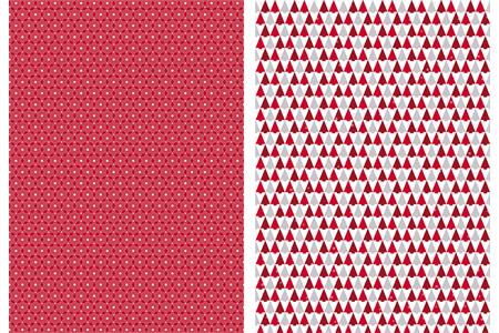 Feuilles A4 washi paper autocollantes rouge, blanc - 2 feuilles