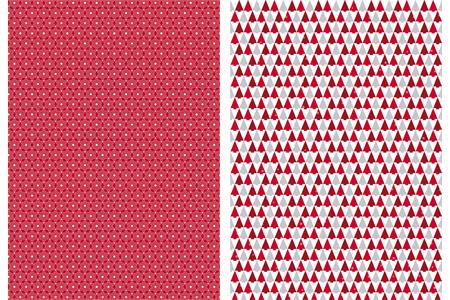 Feuilles A4 washi paper autocollantes rouge, blanc - 2 feuilles