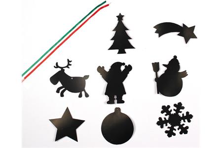 Motifs de Noël à gratter - 8 formes + grattoir