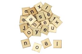 Alphabet scrabble Noël 2x2 cm - 62 pcs