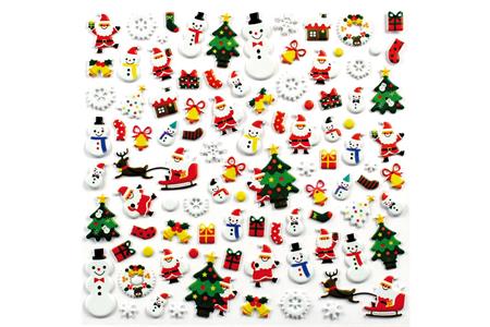 Sickers 3D caoutchouc motifs Noël ass 93 pcs