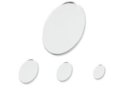 Set de 8 miroirs ovales auto-adhésifs en acrylique, tailles assorties 