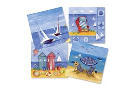 Set de 12 serviettes "La mer"