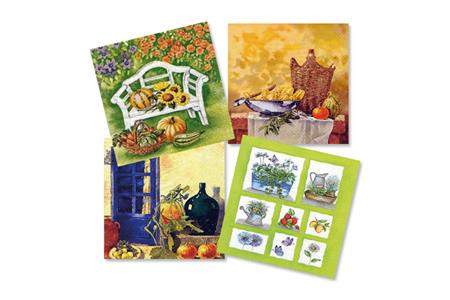 Set de 12 serviettes "Le Jardin"