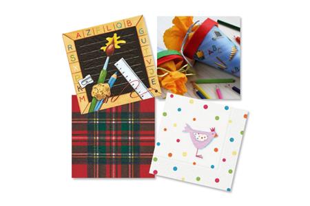 Set de 12 serviettes "Décors enfantins"