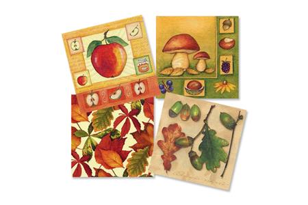 Set de 12 serviettes "Saveurs d'Automne"