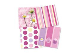 Set de 12 serviettes "Rose douceur"