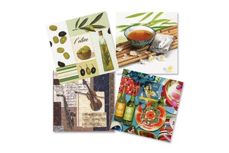 Set de 12 serviettes "Autour du monde"