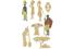 Set de 8 motifs décoratifs plats en bois médium (MDF) à décorer : Afrique