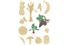 Set de 13 motifs décoratifs plats en bois médium (MDF) à décorer : Fruits et légumes