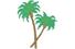 Set de 10 motifs décoratifs plats en bois médium (MDF) à décorer : La plage
