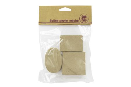 3 Boîtes Carré, Ovale, Rectangle