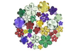 Méga Pack de Strass Fleurs Multicoloes