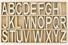 Boîte 78 lettres bois 