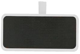 6 pinces ardoise rectangle 5 x 2 cm, blanc