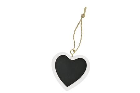 Tag cœur avec cordelette (à suspendre ou déco cadeau et table), blanc