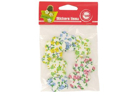 Fleurs 3,5 cm tissus assortis Liberty, 4 couleurs 8 pièces