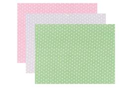 3 coupons de tissu autocollant 15 x 20 cm - Pois