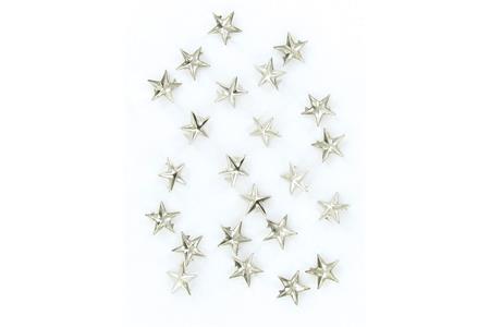 50 étoiles métalliques 1,5 cm Argent à piquer