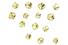 16 grelots assortis de 10 à 14 mm dorés