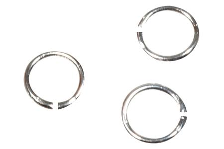 60 anneaux de liaison ronds diam. 12 mm argentés